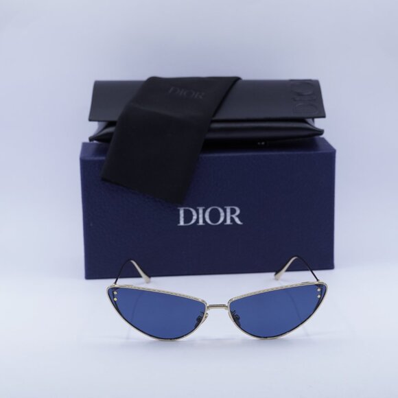 Dior MISSDIOR B1U B0B0 Cat Eye Sunglasses – Gold/Blue - Picture 3 of 11